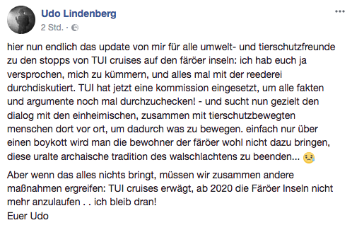 Statement Udo Lindenberg vom 27.10.2017